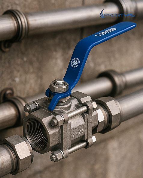 Válvula esfera tripartida em aço carbono: robustez e manutenção simplificada